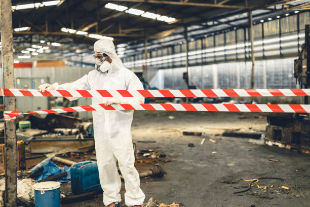 Professional Sewage Cleanup technician working in Exton, PA